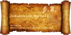 Jakubovics Marcell névjegykártya