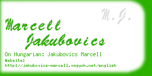 marcell jakubovics business card